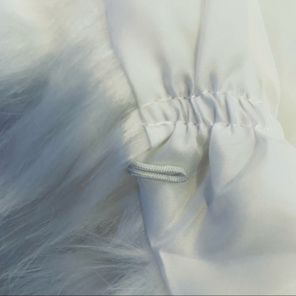 🥂LUXURIOUS FAUX FUR WHITE FOX OR MINK STOLE-WRAP-BOLERO - Picture 4 of 4